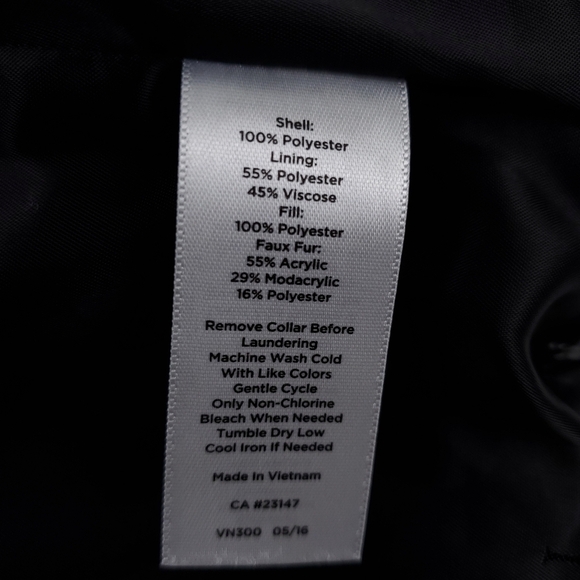 Talbots Black Removable Faux Fur Puffer Vest Sp - Picture 7 of 15